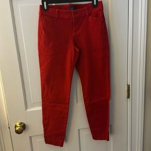 Old Navy Red Pixie work pants.